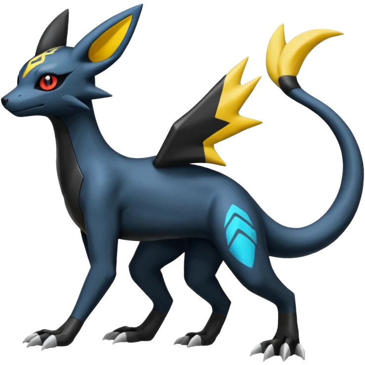Salandit-Helioptile-Umbreon-Silvally-fusion (full body) emoji