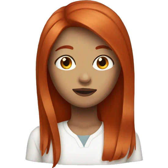 female with straight red hair and freckles emoji
