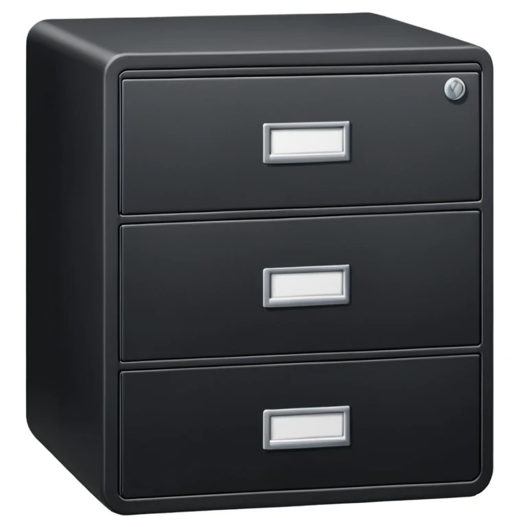 black filing cabinet archive emoji