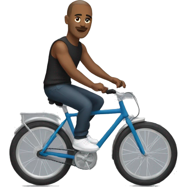 Dwayne sur un vélo  emoji