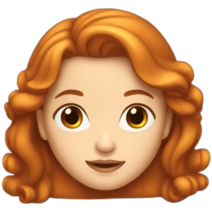 femme rousse belle emoji