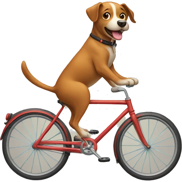Dog riding a bike emoji