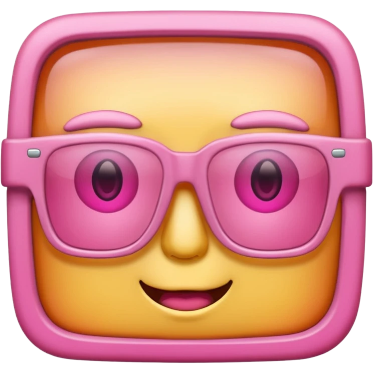 Glasses with pink lenses emoji
