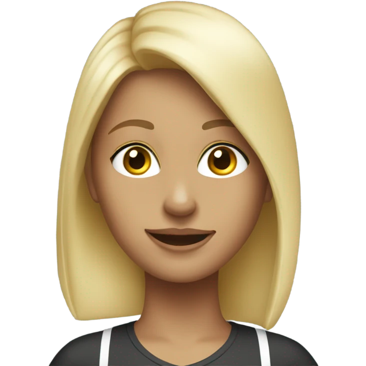 Girl blonde on exercise bike emoji