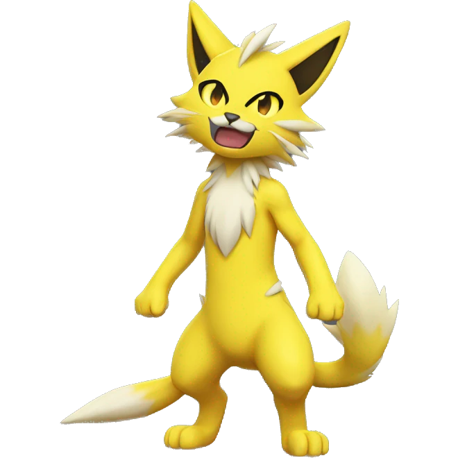 Yellow lombax-Zeraora-Renamon-cat full body emoji