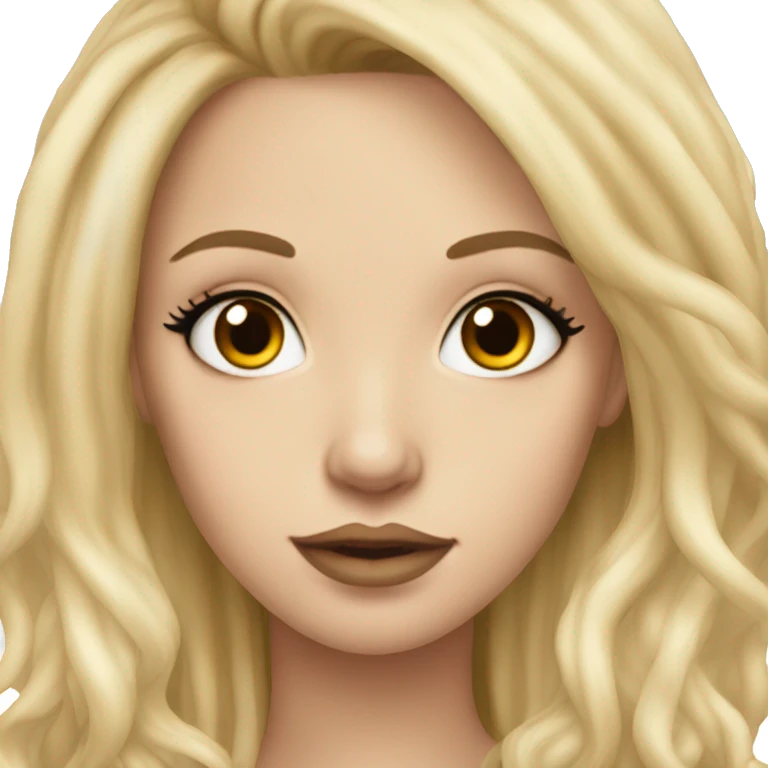 beautiful white girl with tattoos, with long blond hair  emoji