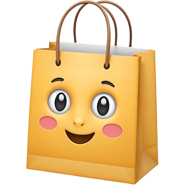 Cute shopping bag emoji