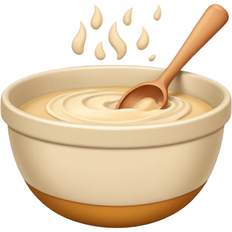 maple cream in a mixing bowl emoji