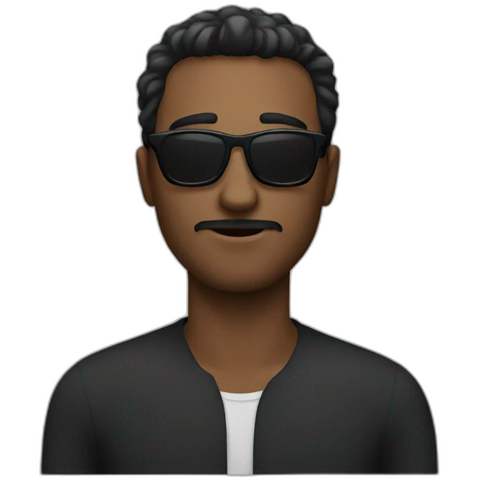 Men with a dark glasses emoji
