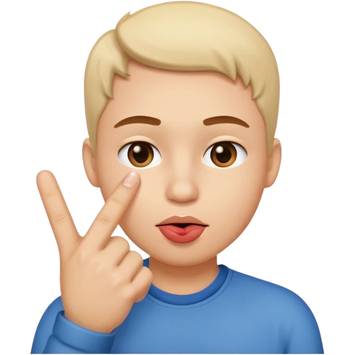 kissy face with a middle finger  emoji