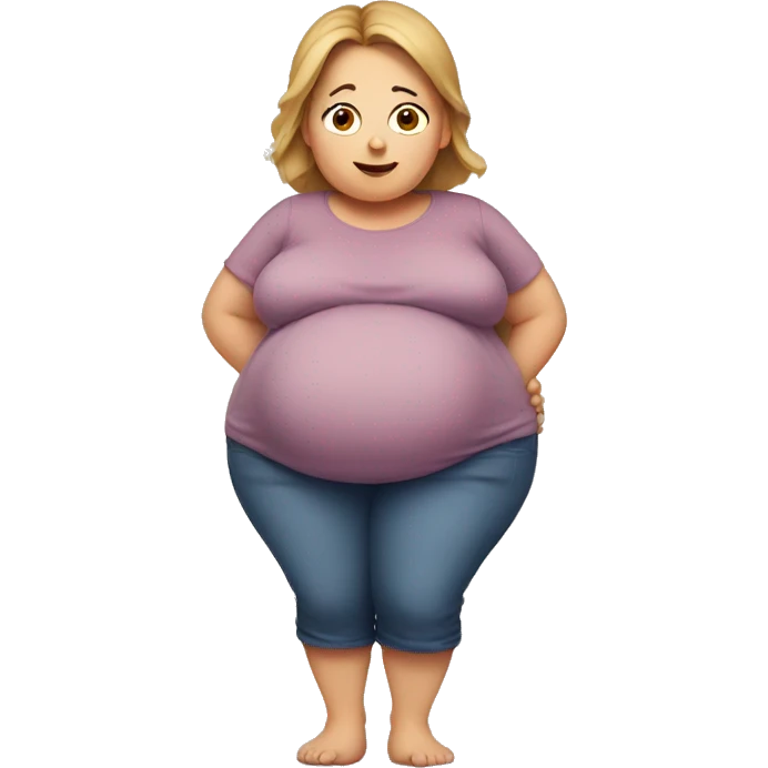 Obese pregnant lady emoji