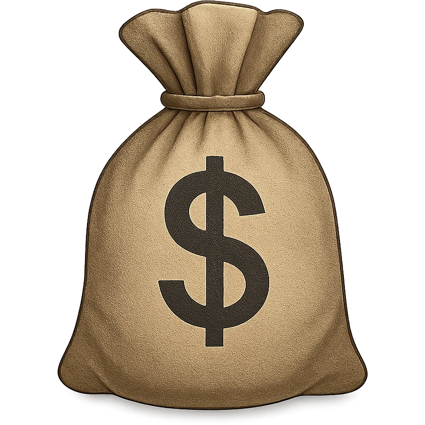 Money bag $  emoji