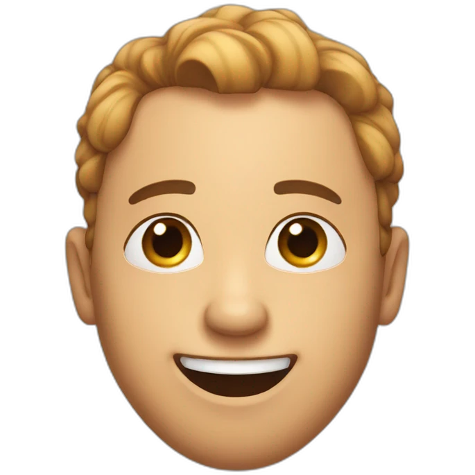 cartoon awkward smile emoji