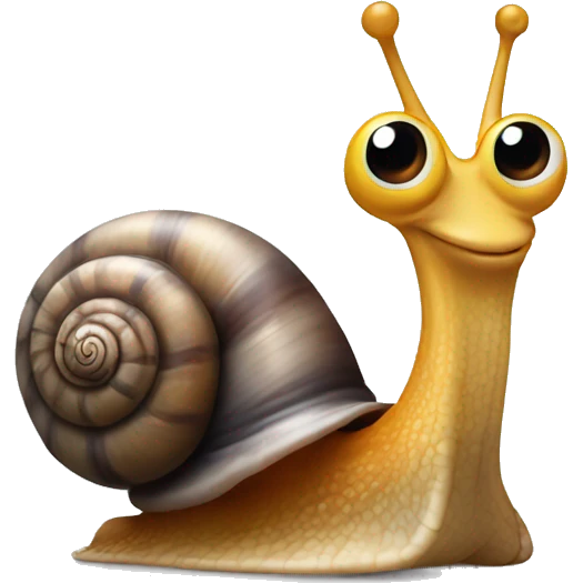 Snail taking a pio emoji