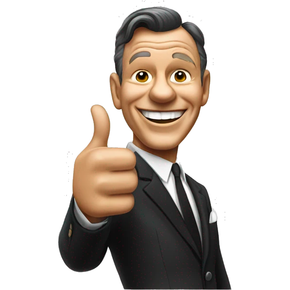 frank sinatra showing thumbs up emoji