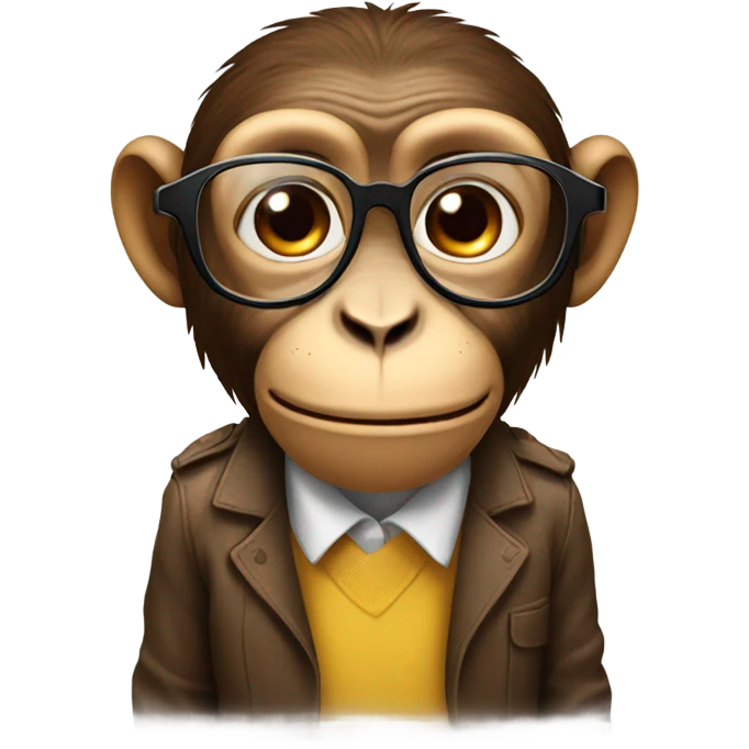 Monkey wearing glasses  emoji