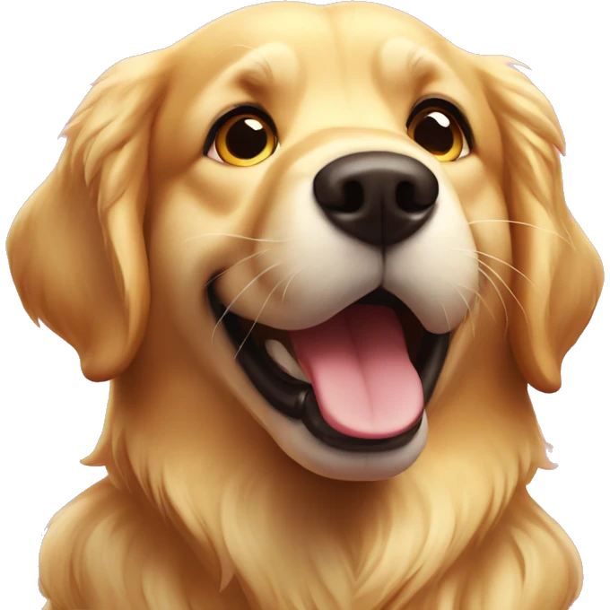 golden retriever in the amusement park emoji
