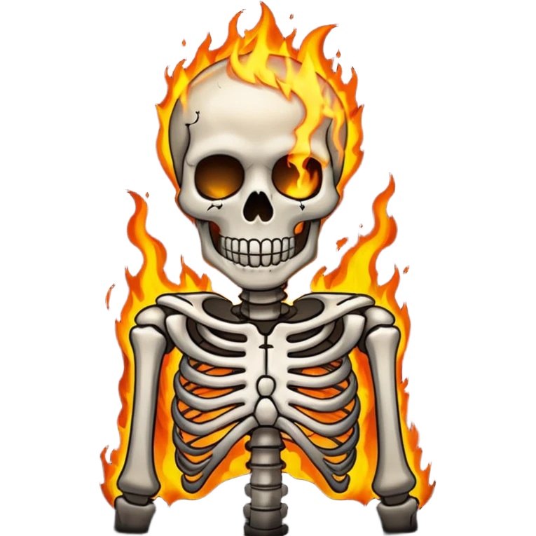 Burning skeloten emoji