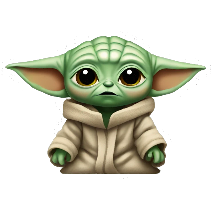 irritated baby yoda  emoji