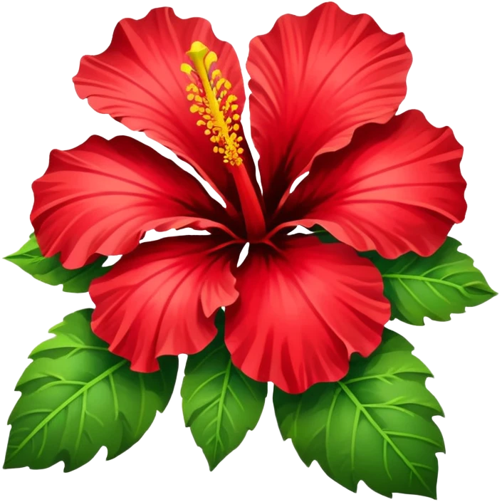 colorful hibiscus flower emoji