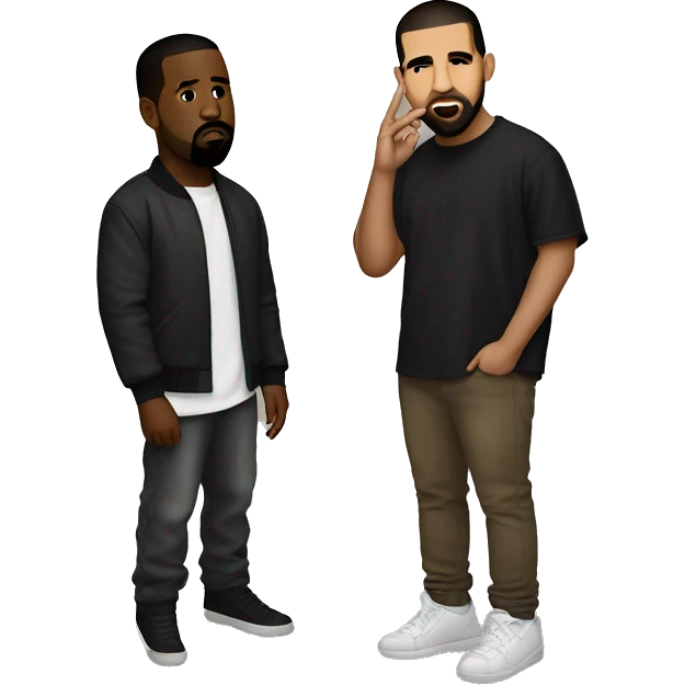 Kanye west with drake emoji
