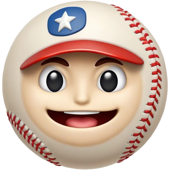 Cinematic Realistic Baseball Pop Culture Emoji, showcasing an action-packed scene of America's favorite pastime rendered with lifelike textures and energetic, nostalgic lighting. emoji
