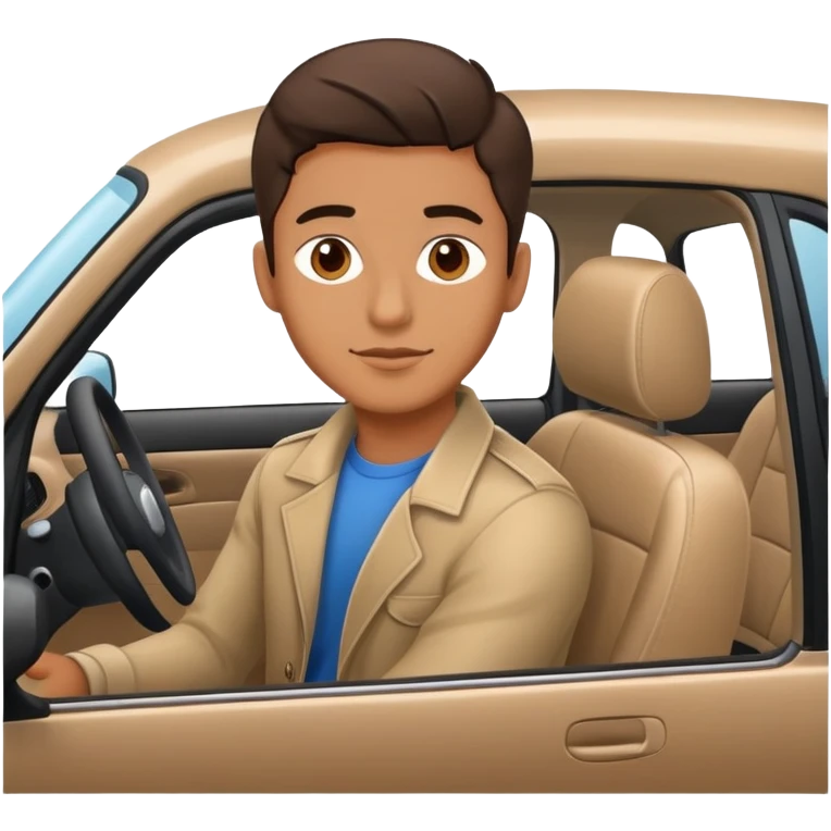 A men 25 old year on the car emoji