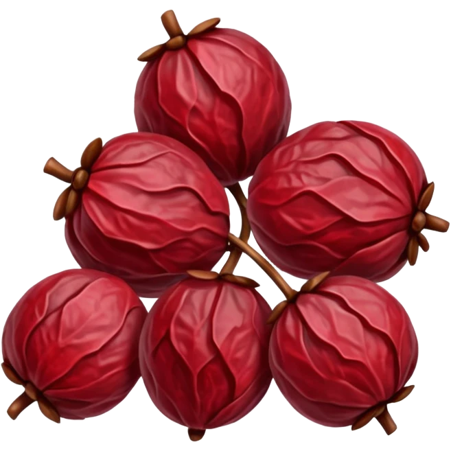 Three dried cranberries  emoji
