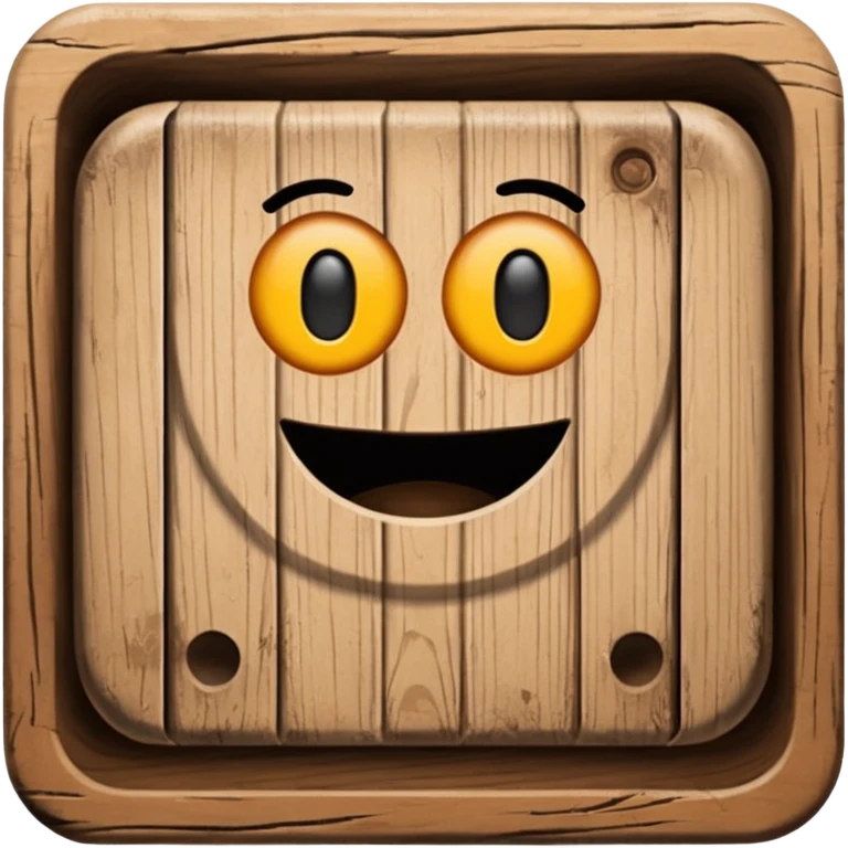 Wooden toilet sign  emoji