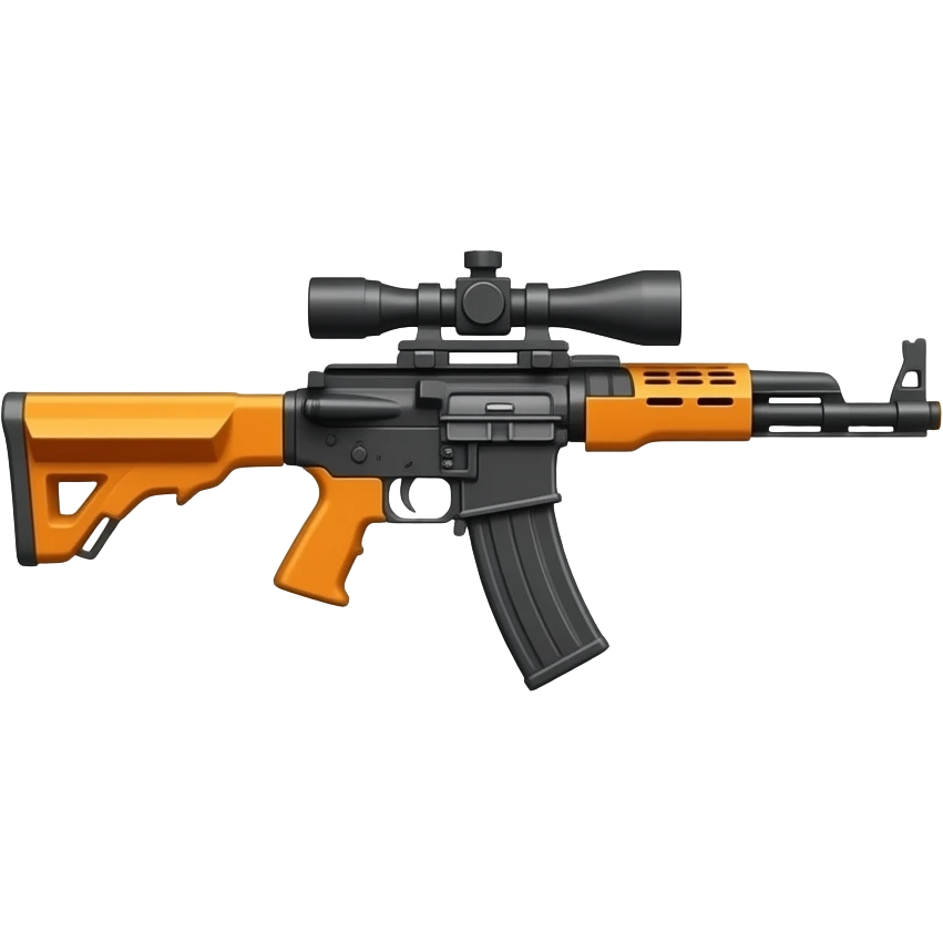Orange AR facing the right shooting emoji