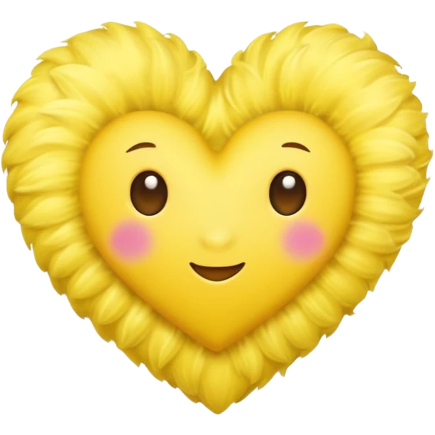 yellow heart with velvet texture emoji