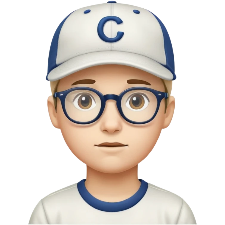 boy with glasses and baseball cap emoji