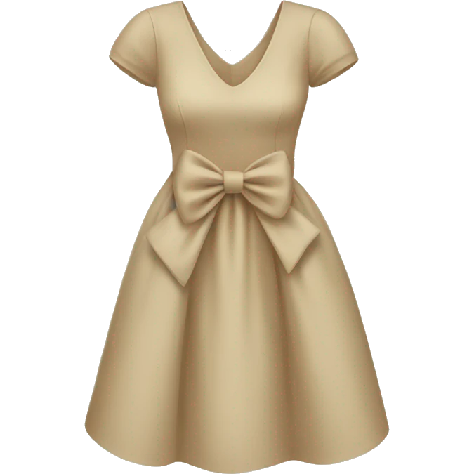 Beige bow Dress emoji