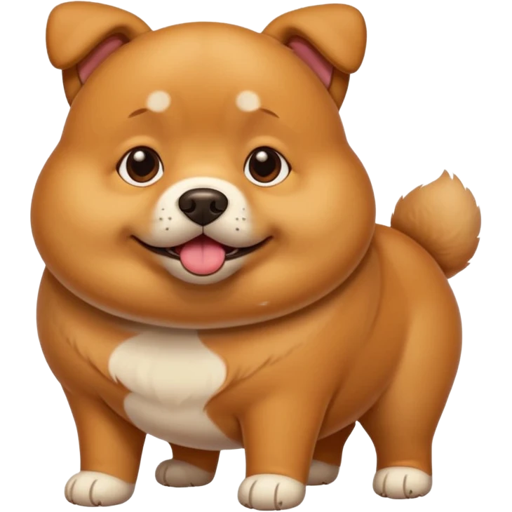 Cachorro caramelo gordo  emoji