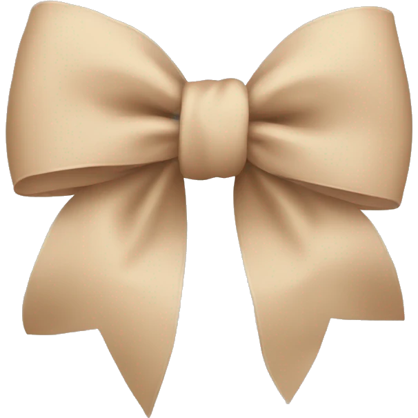 Beige bow emoji