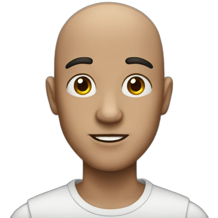 bald dude with dark features emoji