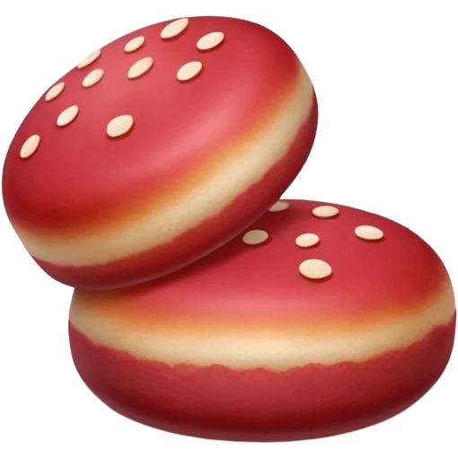 Red bean mochi emoji