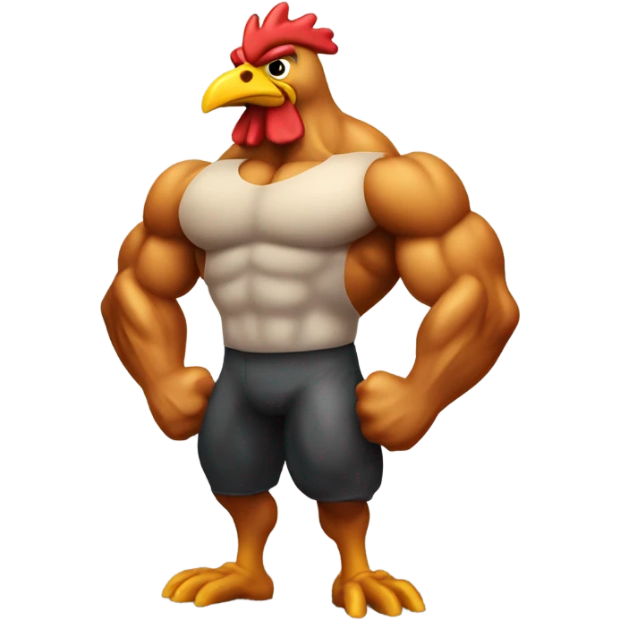 A chicken with muscles  emoji