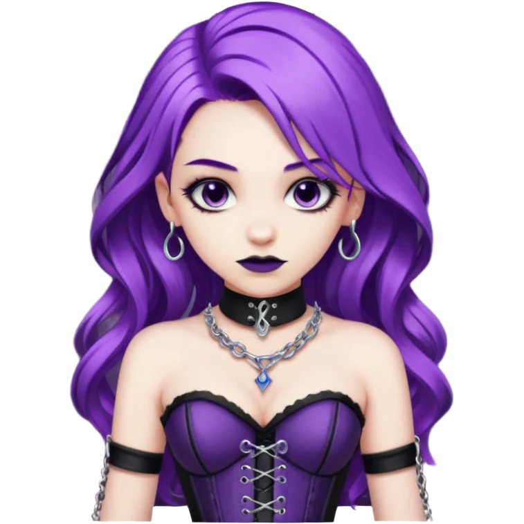 my nickname on the discord server is Little VIper, i have purple hair and an alt/goth style so like corsets and black with silver chains. i want a animated emoji with the text "'Lil Viper Mad" emoji