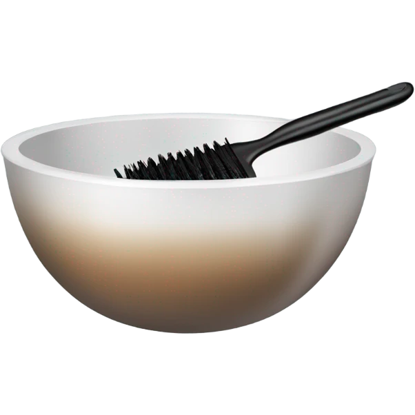 Hair dye bowl and brush emoji