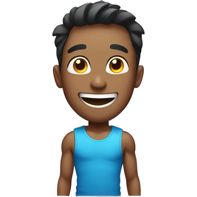 laughing gym boy emoji
