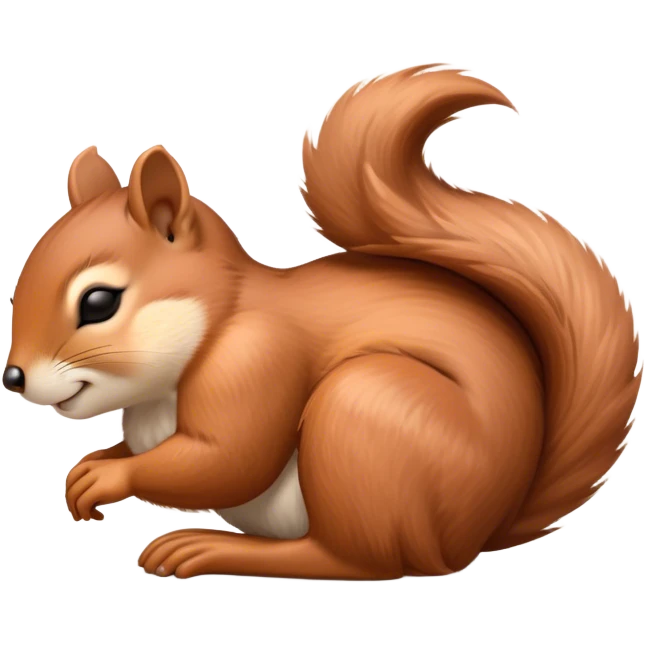 Meme-Worthy Cute Sleeping Squirrel Portrait Emoji, Head resting peacefully with a contented smile, showcasing a nimble build and a luxuriously soft auburn Fur with a bushy tail, eyes shut in a serene, restful nap, Simplified yet hilariously adorable features, highly detailed, glowing with a soft, drowsy light, high shine, relaxed and utterly lovable, stylized with an air of playful laziness, bright and heartwarming, soft glowing outline, capturing the essence of a comically sleepy squirrel, so meme-worthy it feels like it could instantly become the next viral sensation of adorable slumber! emoji