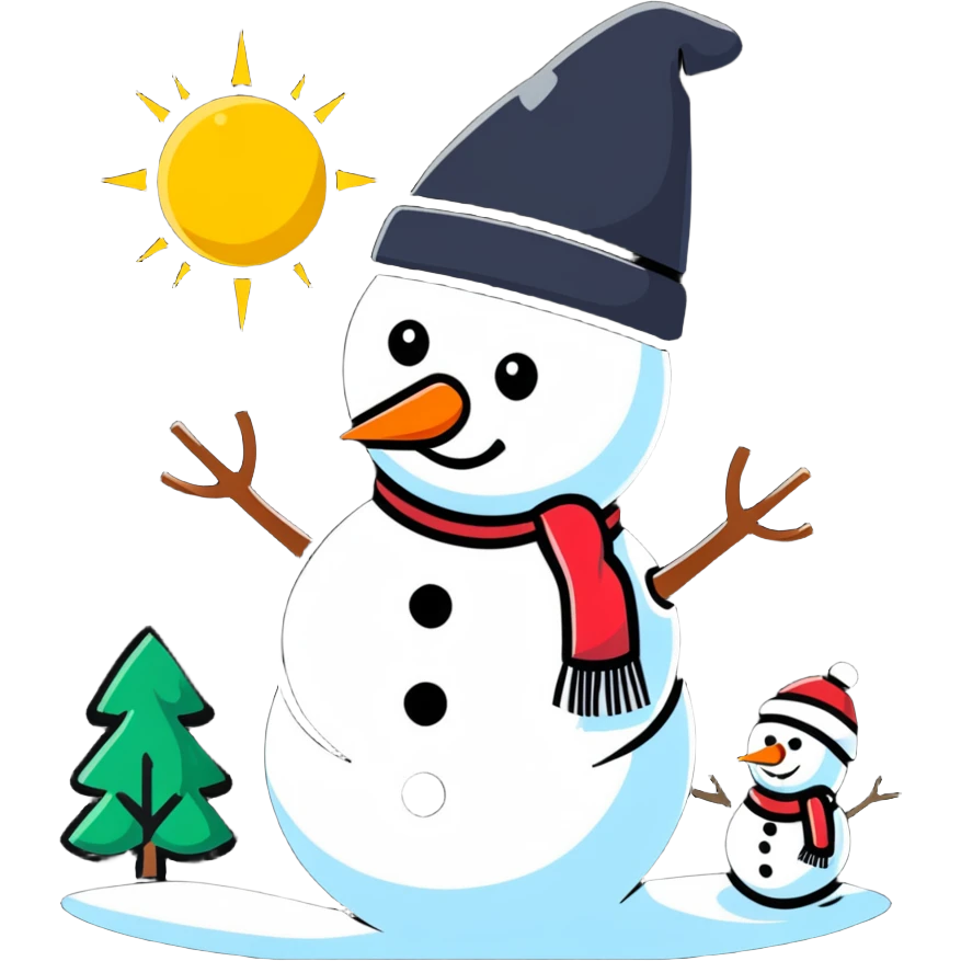sun and snowman emoji
