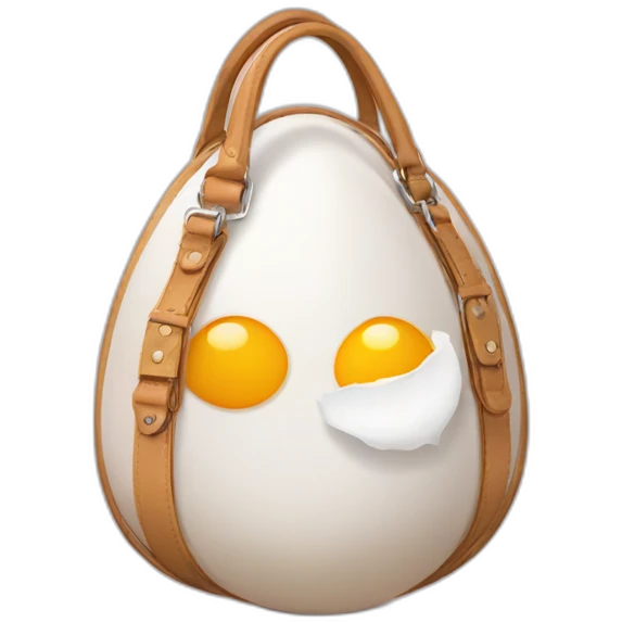 egg in handbag emoji