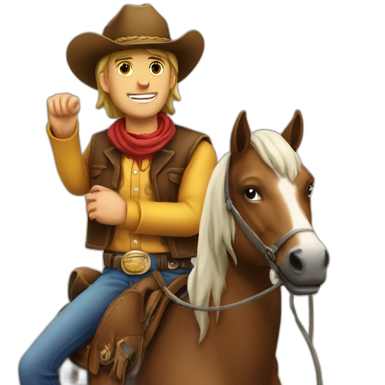 Cowboy a cheval emoji