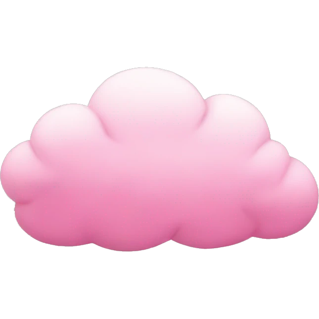Faceless Pink cloud emoji