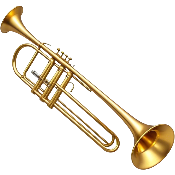 Cinematic Realistic Trombone, sleek brass slide extending dynamically, subtle scratches adding authenticity, warm golden reflections bouncing off the metal, glowing with a bold and resonant musical energy. emoji