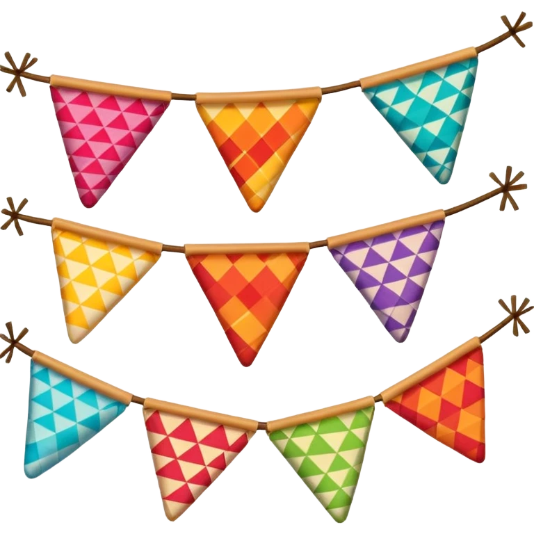 Bandeirinhas de festa junina emoji