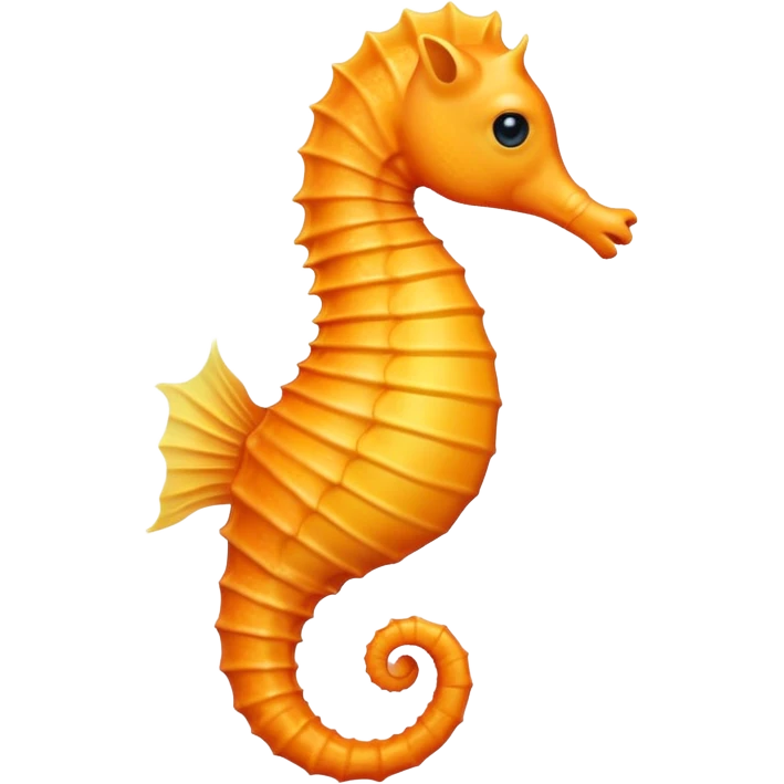 An orange seahorse emoji