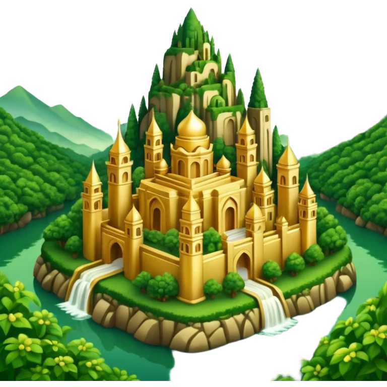 A GOLDEN CITY IN THE FOREST, LIKE THE "ELDORADO" MYTH emoji